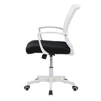 CorLiving - Workspace Mesh Back Office Chair - White and Black - Left View