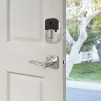 Yale - Assure Lock 2 Touch with Wi-Fi and Valdosta Lever - Satin Nickel - Left View