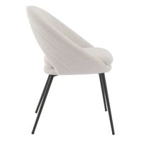 OSP Home Furnishings - Millie Accent /Dining Chair - Cream/ Black - Left View