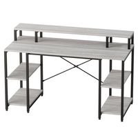 Bestier - Gaming Monitor Shelf Desk with Storage -55