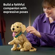 LEGO - Icons Golden Retriever Puppy Building Set for Adults - 11384 - Left View