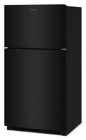 Amana - 33 in. Wide 21.3 cu. ft. Top-Freezer Refrigerator With Dual Crisper Drawers - Black - Left View