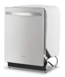 Whirlpool - Quiet Dishwasher with 3rd Rack .- Fingerprint Resistant - Stainless Steel - Left View