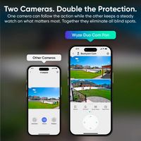 Wyze - Duo Cam Pan, 2K Wired Dual Pan/Tilt Camera with Spotlight, Indoor/Outdoor, Motion-Tracking... - Left View