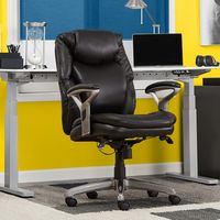 Serta - AIR Health & Wellness Mid-Back Manager's Chair - Black - Left View