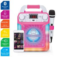 Singing Machine - Groove Mini, Karaoke Machine with lights and HDMI connection to TV and voice ch... - Left View