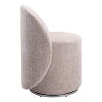 OSP Home Furnishings - Lystra Swivel Vanity Chair - Dusty Rose - Left View