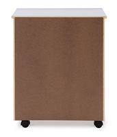 Linon Home Décor - Monte Wide Six-Drawer Rolling Storage Cart - Whitewash - Left View