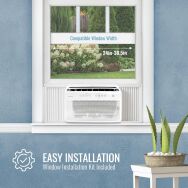 Keystone - 550 Sq. Ft 12,000 BTU Window Mounted Inverter Air Conditioner with 10,000 BTU Heater w... - Left View