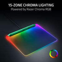 Razer - Firefly V2 Pro Gaming Mouse Pad with Chroma RGB Lighting - Phantom Green - Left View