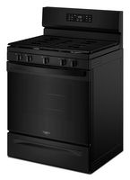 Whirlpool - 5.0 Cu. Ft. Freestanding Gas Range with Air Cooking Technology and Steam Clean - Black - Left View