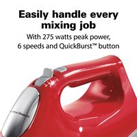 Hamilton Beach - ensemble™ Hand Mixer with Snap-On Case - Red - Left View