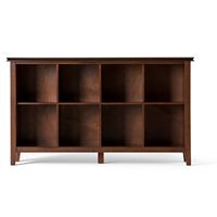 Simpli Home - Artisan 8 Cube Storage Sofa Table - Russet Brown - Left View