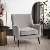 CorLiving - Elwood Modern Accent Chair - Gray - Left View