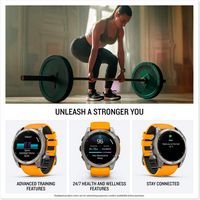 Garmin - fēnix 8 AMOLED Sapphire GPS Smartwatch 51mm Fiber-reinforced polymer - Titanium - Left View