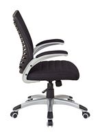 OSP Home Furnishings - Mesh Seat and Screen Back Managers Chair - Black - Left View