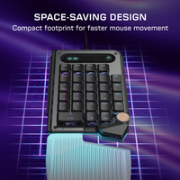 Turtle Beach - Command Series KP7 Wired Hall-Effect Gaming Keypad for PC - Black - Left View