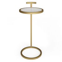 Simpli Home - Brook  C Side Table - White/Gold - Left View