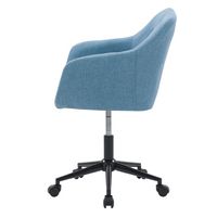 CorLiving - Marlowe Upholstered Button Tufted Task Chair - Light Blue - Left View