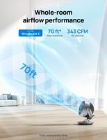 Dreo - Smart Desk Fan,Powerful 70 ft Whole Room Air Circulator Fan, 120°+90°oscillating fans with... - Left View