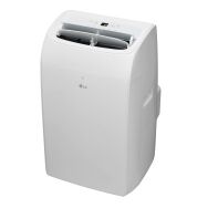 LG - 350 Sq. Ft. 8,350 BTU DOE Smart Portable Air Conditioner - White - Left View