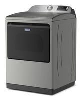 Maytag - 7.4 Cu Ft. Smart Electric Dryer with Pet Pro Option and Extra Power - Classic SIlver - Left View