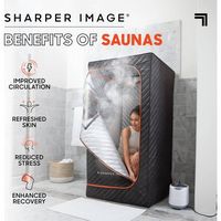 Sharper Image - Steamer Sauna Portable Spa, Includes 2.4L Steam Generator, Folding Chair, and Com... - Left View