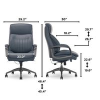 La-Z-Boy - Calix Big and Tall Executive Chair with TrueWellness Technology Office Chair - Slate - Left View