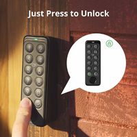 SwitchBot - Smart Keypad Touch – Fingerprint Keyless Entry, IP65 Waterproof, Virtual Passwords, f... - Left View