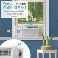 Keystone - 1000 Sq. Ft 18,000 BTU 230V Window Air Conditioner R32 - White - Left View