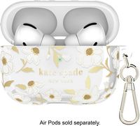 kate spade new york - Protective Case for Apple Airpods Pro 1st and 2nd Generation - Sunshine Floral - Left View
