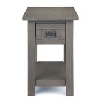 Simpli Home - Monroe Narrow Side Table - Farmhouse Grey - Left View