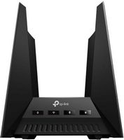 TP-Link - BE19000 Tri-Band Wi-Fi 7 Gaming Router - Black/Red - Left View