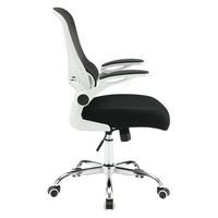 OSP Home Furnishings - Mesh Back Manager’s Chair with Bulit in Lumbar Support and Chrome Base - B... - Left View