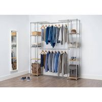 TRINITY - EcoStorage | Expandable Closet Organizer | - Chrome - Left View