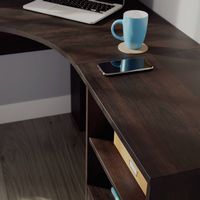 Sauder - Beginings Corner Computer Desk with File Drawer - Cinnamon Cherry - Left View