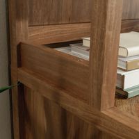 Sauder - Cannery Bridge Library Hutch - Sindoori Mango - Left View