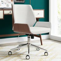 Adore Decor - Bentwood Task Chair - French Ivory - Left View