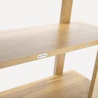 Burrow - Index Hardwood 18-Shelf Bookshelf - Oak - Left View