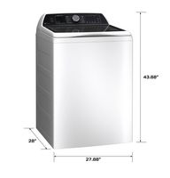 GE Profile - 5.4 Cu. Ft. High Efficiency Smart Top Load Washer with Smarter Wash Technology, Easi... - Left View