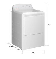 Hotpoint - 6.2 Cu. Ft. Electric Dryer with Auto Dry - White - Left View