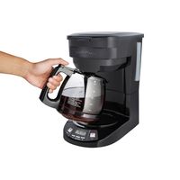 Hamilton Beach - 12 Cup Programmable Coffee Maker - BLACK - Left View