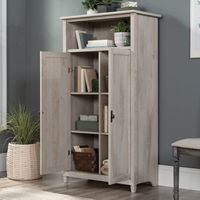 Sauder - Edge Water Storage Cabinet - Chalked Chestnut - Left View