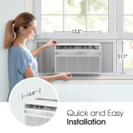 LG - 6,000 BTU Window Air Conditioner with Remote, 115V - White - Left View