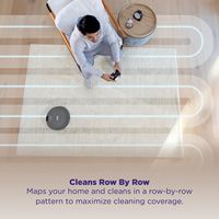 Shark - Navigator Robot Vacuum with SmartPath Navigation and Self-Cleaning Brushroll - Steel Grey - Left View