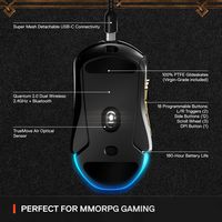 SteelSeries - Aerox 9 Wireless World of Warcraft Edition RBG Optical Gaming Mouse with 18 Program... - Left View