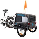 Lectric eBikes - Waterproof Foldable Pet Trailer with Quick-Release Wheels - Gray - Left View