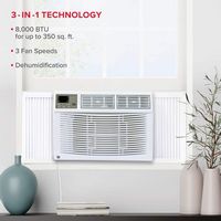 RCA 8000 BTU Window Air Conditioner with Electronic Controls - White - Left View