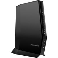 NETGEAR - Nighthawk AX2700 Router with 32 x 8 DOCSIS 3.1 Cable Modem - Black - Left View