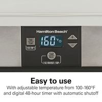 Hamilton Beach - 5 Tray Digital Food Dehydrator - Silver/White - Left View